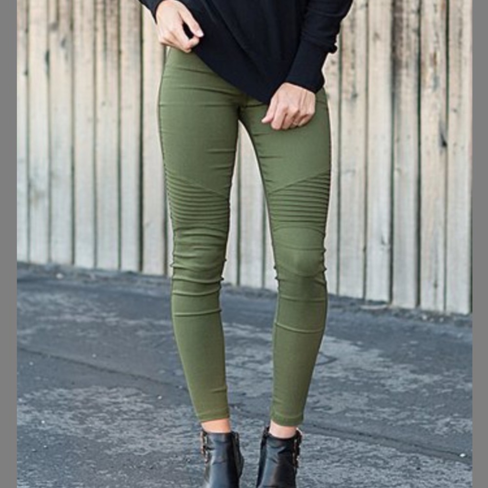 Olive Moto jeggings